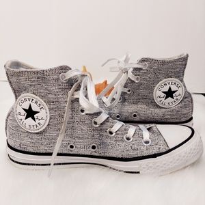 CONVERSE Silver Glitter WOMEN'S Size: 7 High-Top Sneakers
